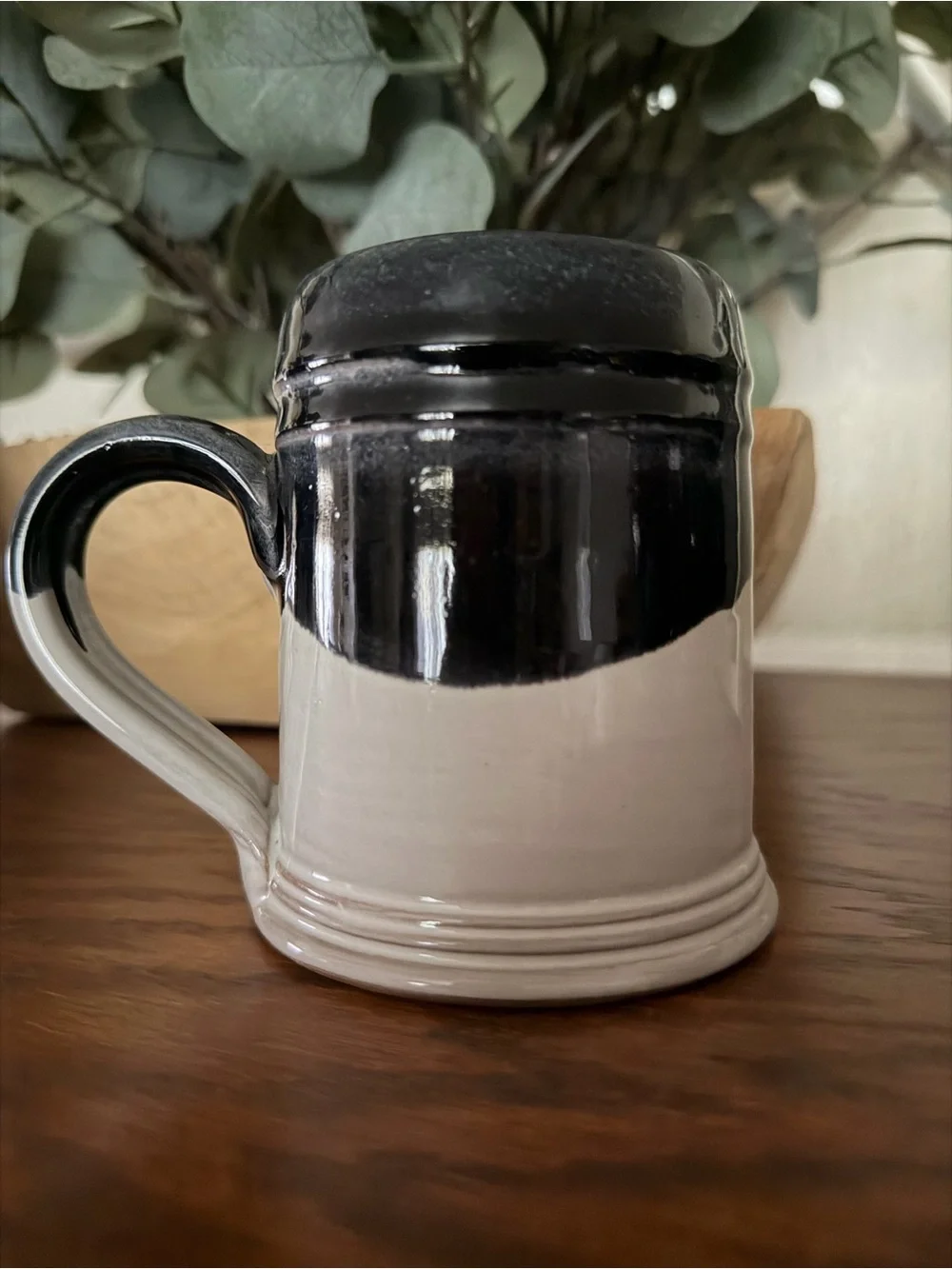 2021 Death Wish Coffee Co. Ceramic Mug in Black and Cream